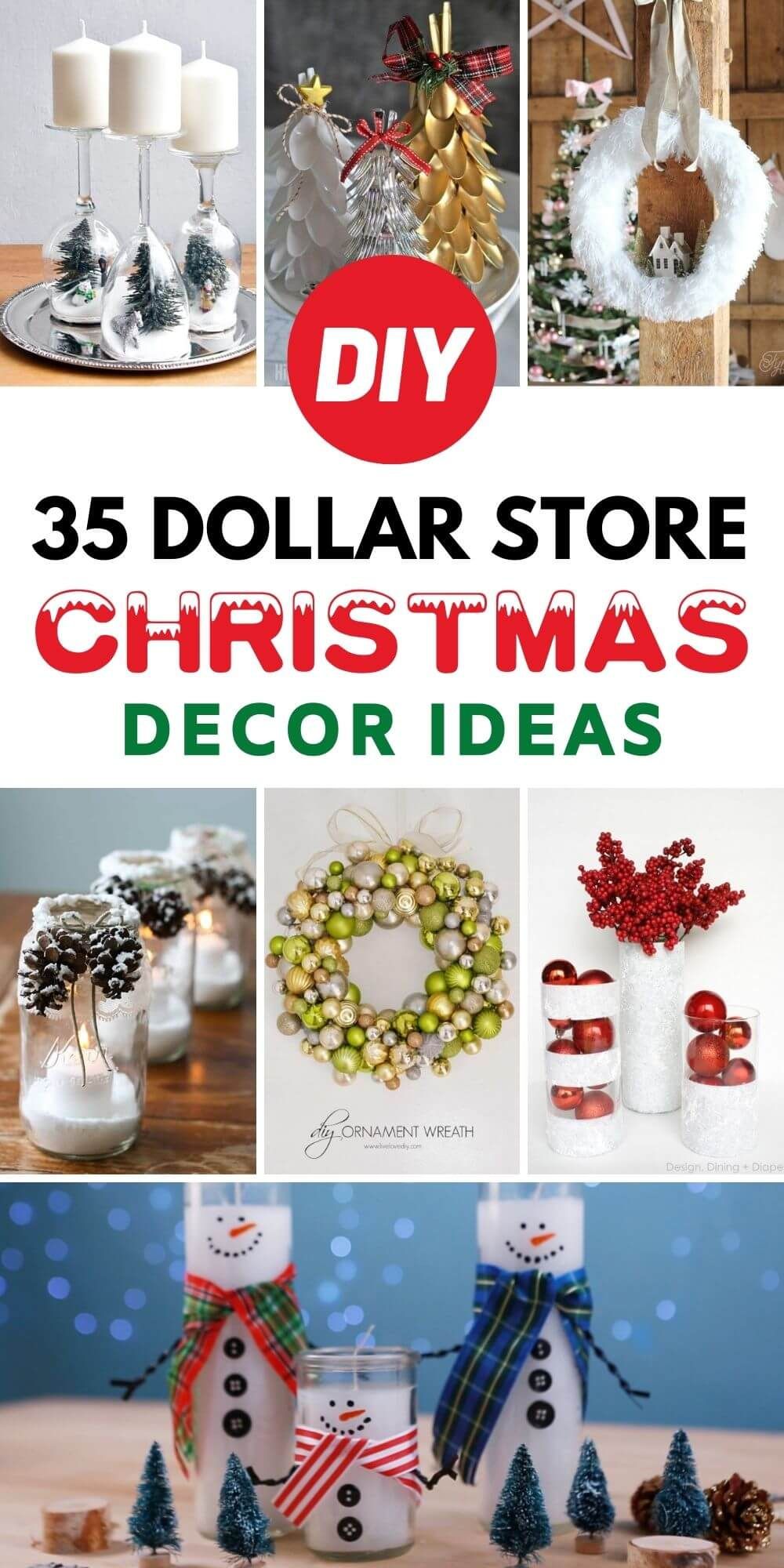 35 DIY Dollar Store Christmas Decor Ideas