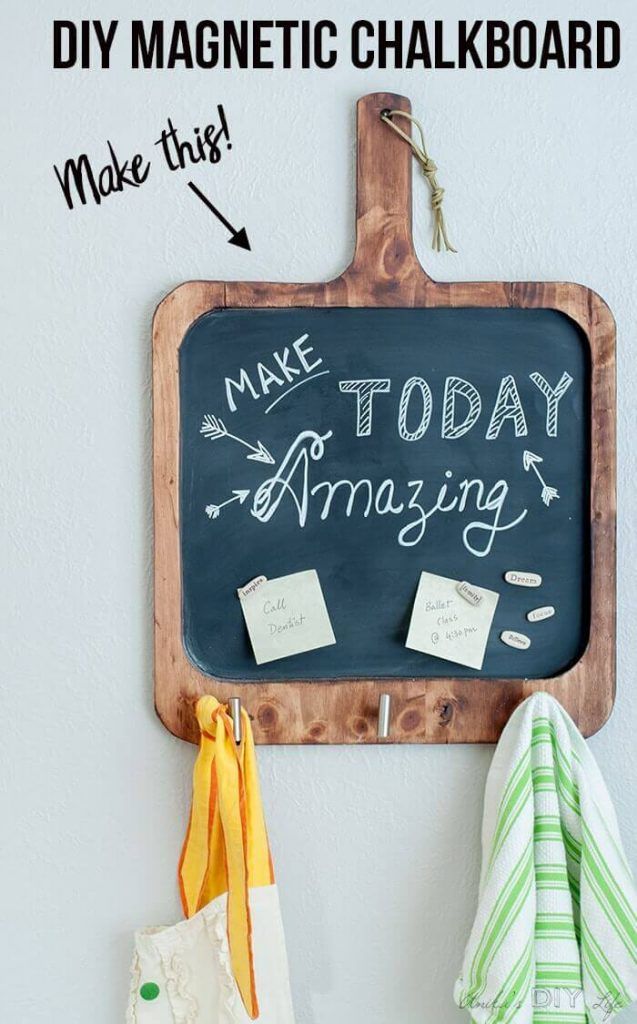 DIY Magnetic Chalkboard For The Kitchen
