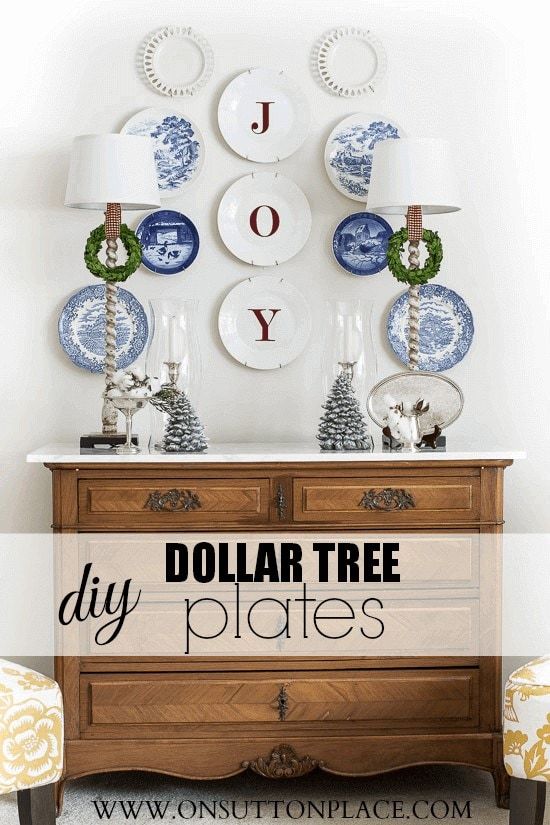 Dollar Tree JOY Plates Art