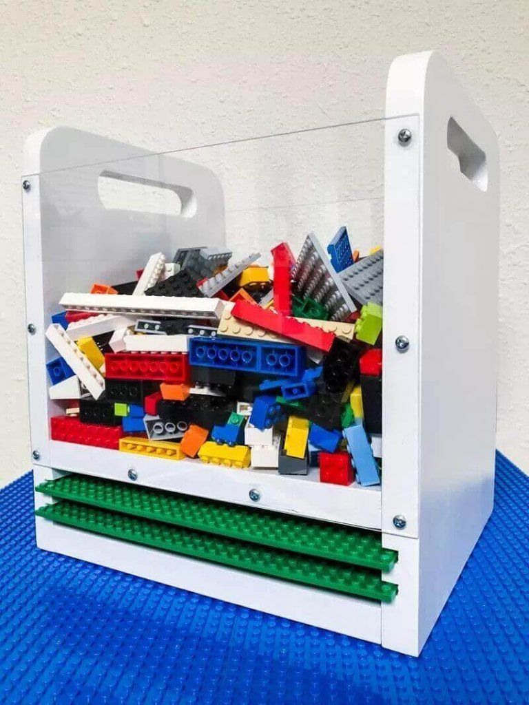 Lego Bin With Baseplate Storage