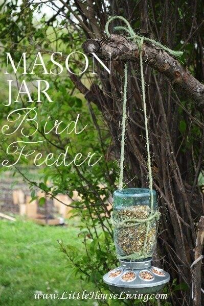 Mason Jar Bird Feeder