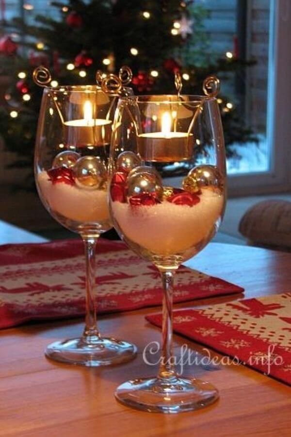 Tea Light Wine Glass Decoration