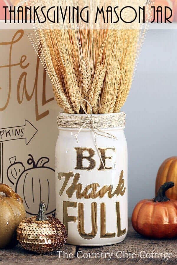 Thanksgiving Mason Jar