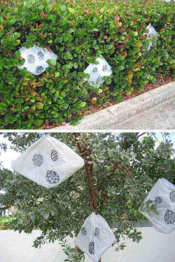 Yard Ghosts From Recycled Plastic Bags