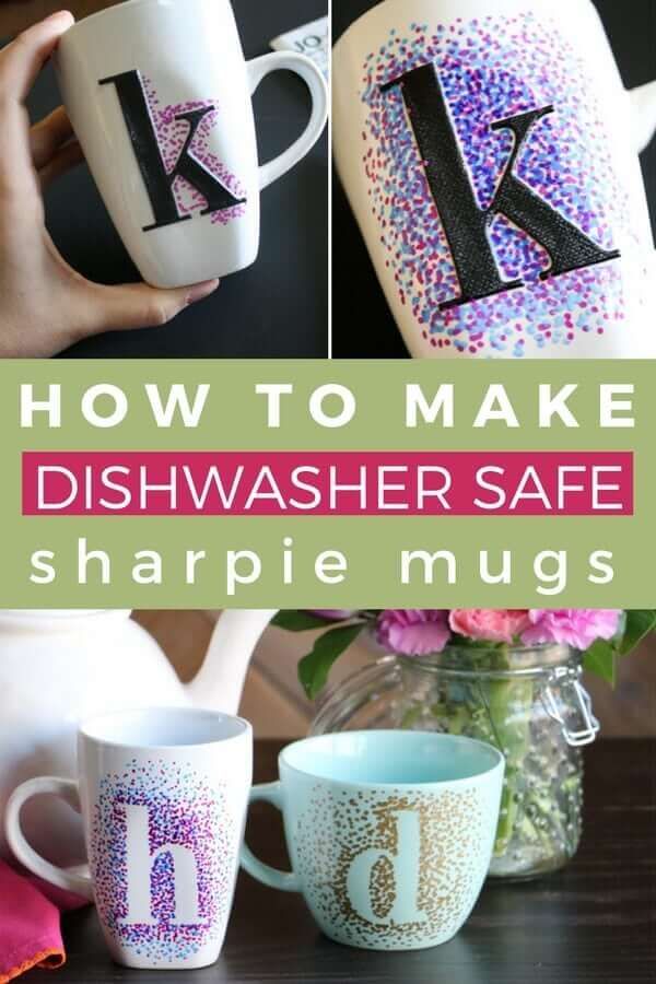 Easy Dotted Sharpie Mugs
