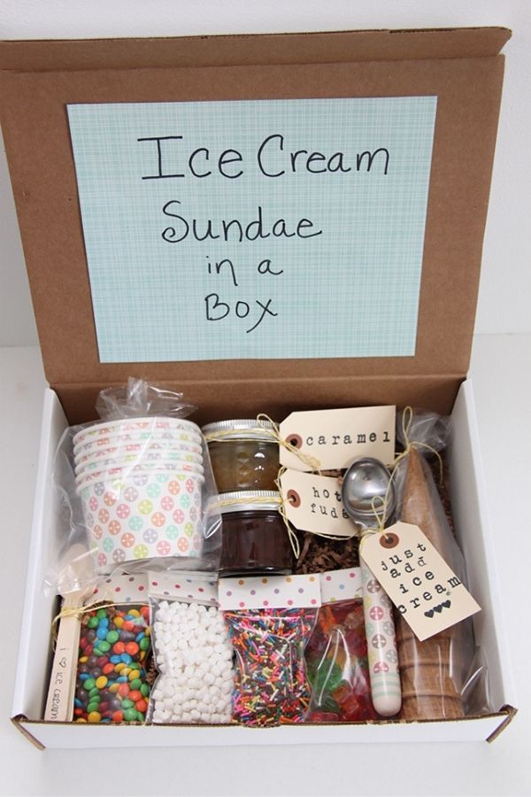 Ice Cream Sundae in a Box Gift Idea