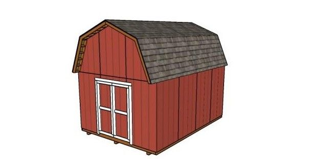 12x16 Gambrel Shed Roof Plan