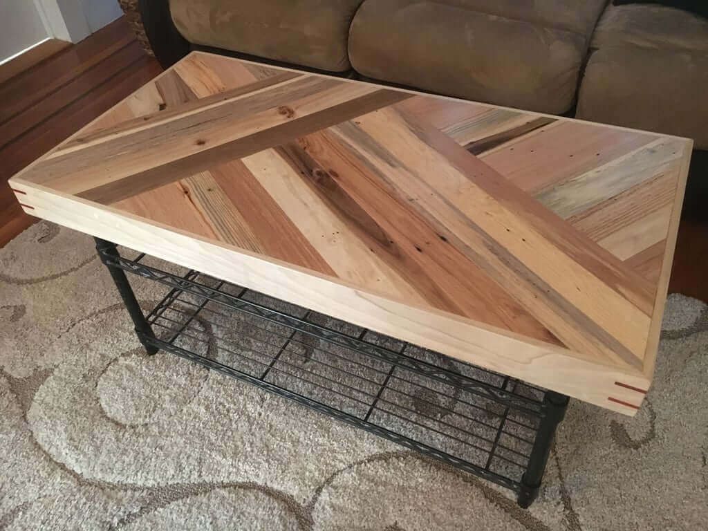Metal Frame Pallet Coffee Table