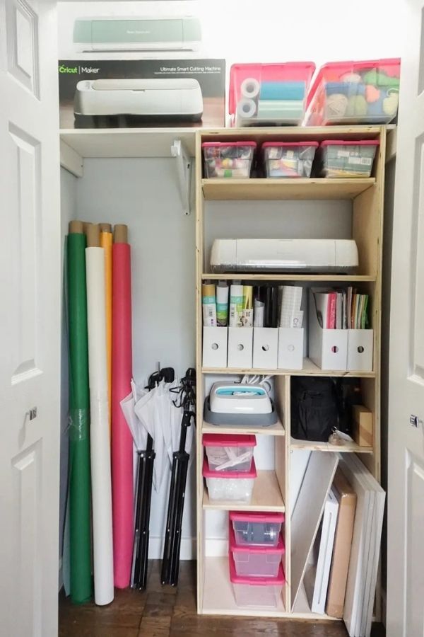 DIY Closet Shelves – Craft Closet Organization