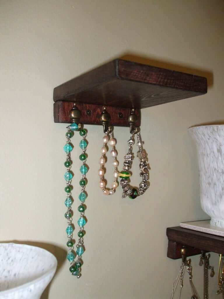 DIY Necklace Shelves