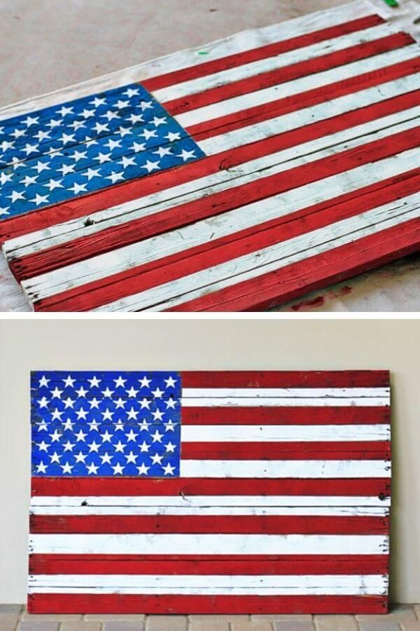 DIY Reclaimed Wood American Flag