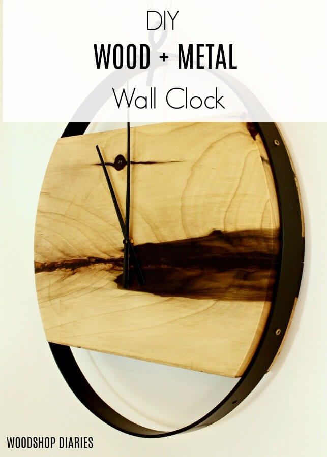 DIY Wood & Metal Wall Clock