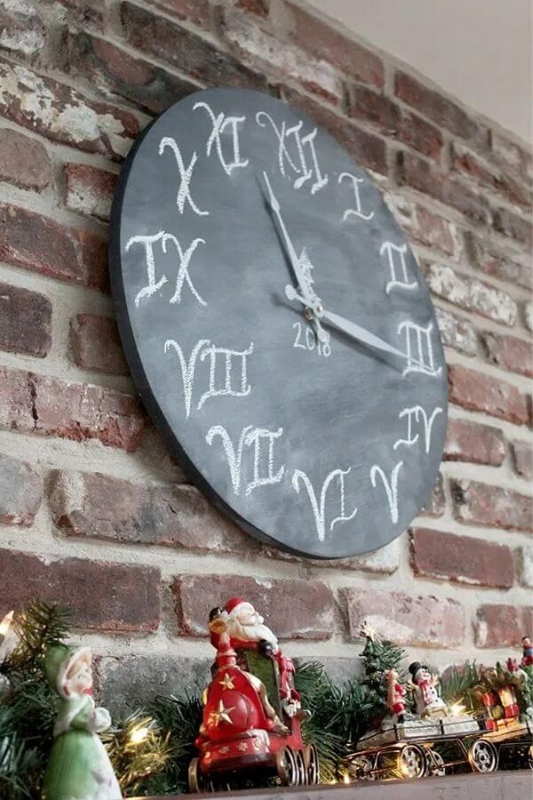 Roman Numeral Chalkboard Clock