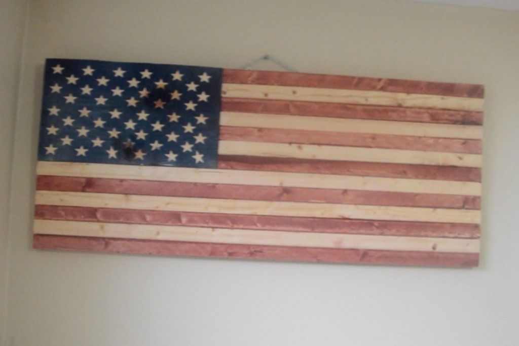 Rustic Wooden American Flag Build
