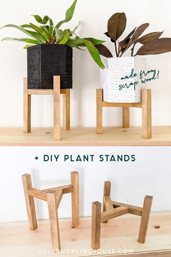 Short Three-Leg Plant Stand