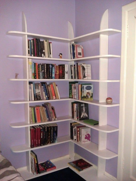 Stylish And Easy Corner Bookshelf