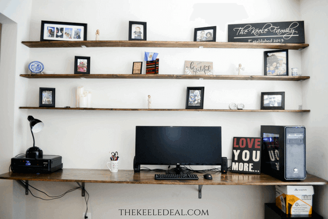 DIY Farmhouse Desk And Shelves