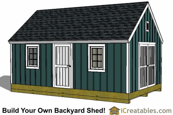 12x20 Colonial Shed Plans