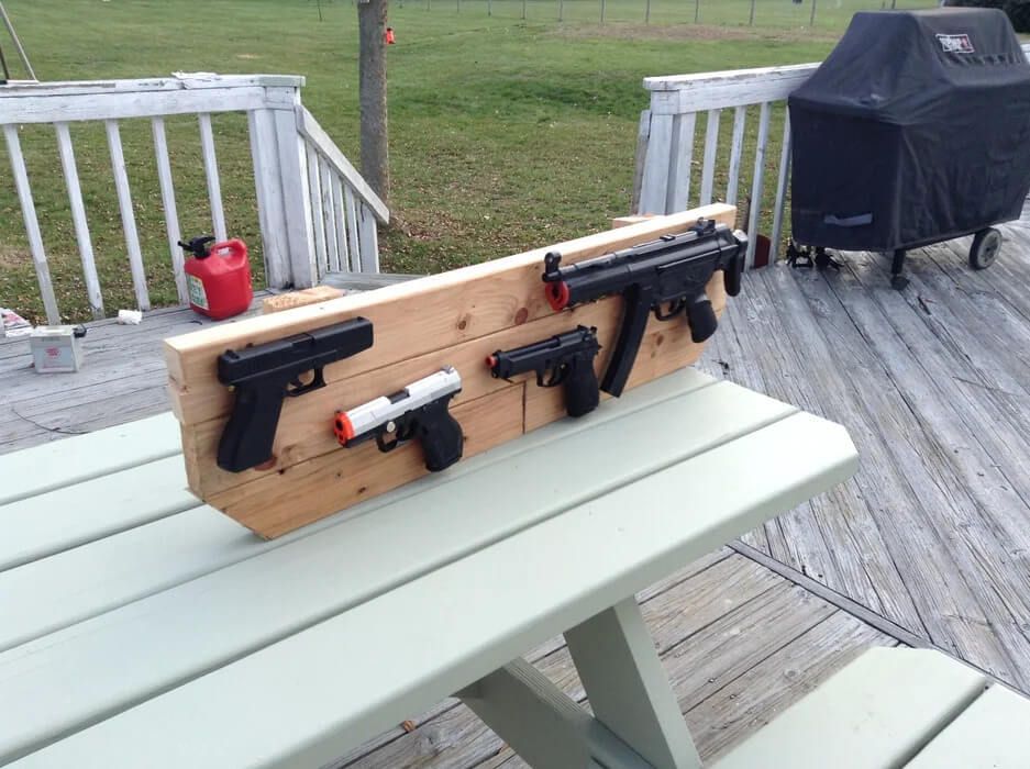 DIY Simple 2×4 Airsoft Gun Rack