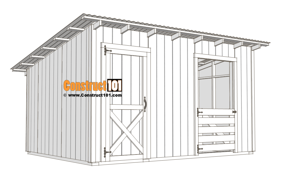 10×14 Goat Shelter Plans With Storage