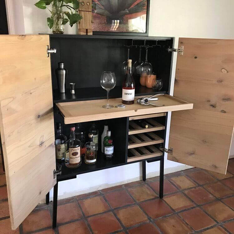DIY Bubbly Bar Cabinet