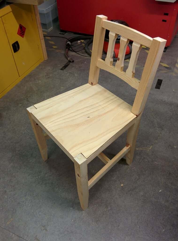 DIY Dining Chair From A 2x4