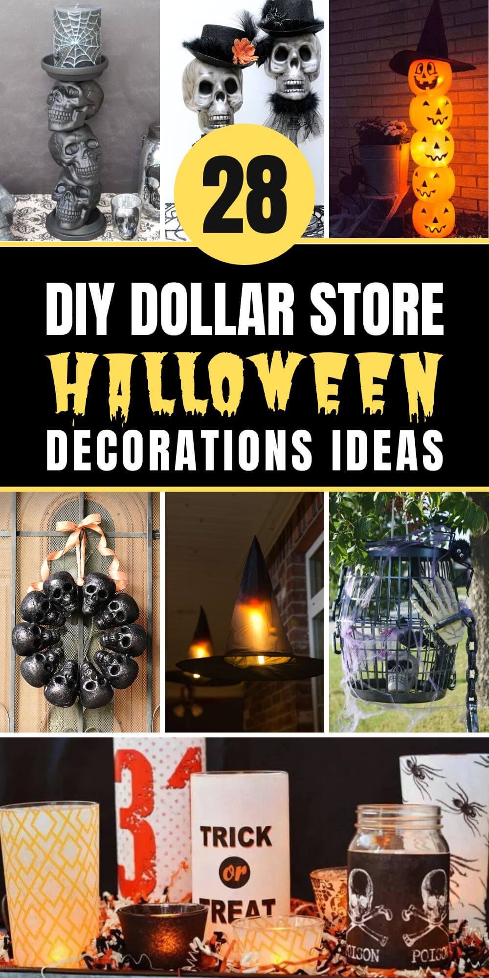 28 DIY Dollar Store Halloween Decorations Ideas