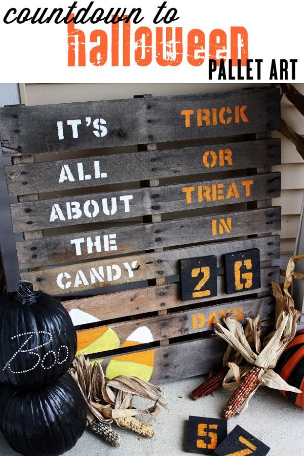 Countdown To Halloween Pallet Sign