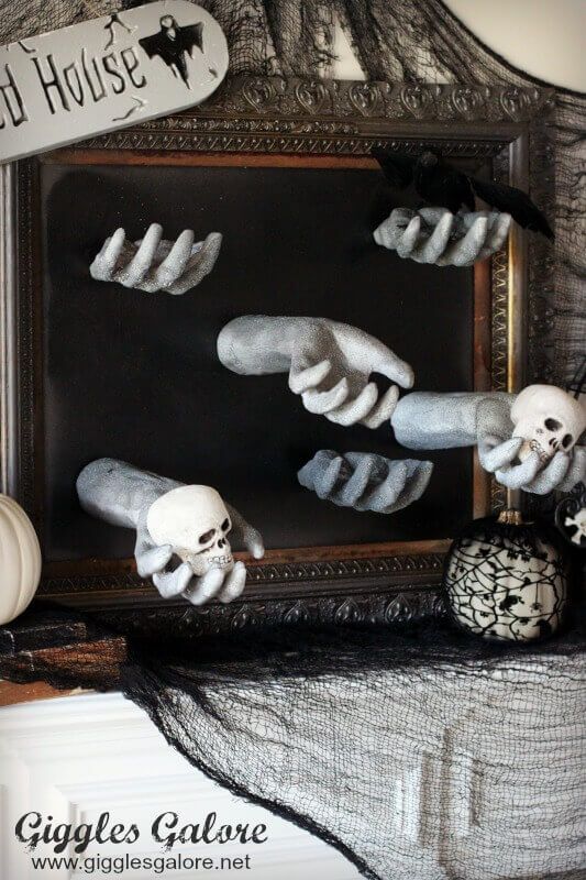 Creepy Halloween Hand Picture Frame