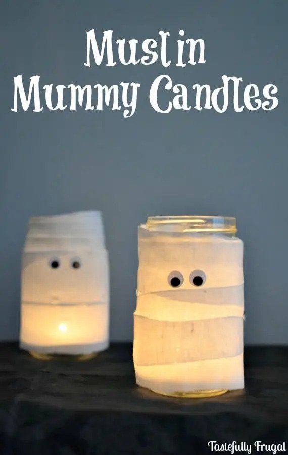 Muslin Mummy Candle Holders