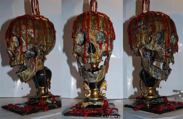 Bloody Skull Candle Lamp
