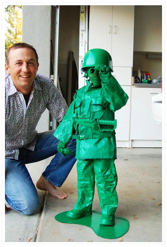 DIY Toy Army Man Halloween Costume
