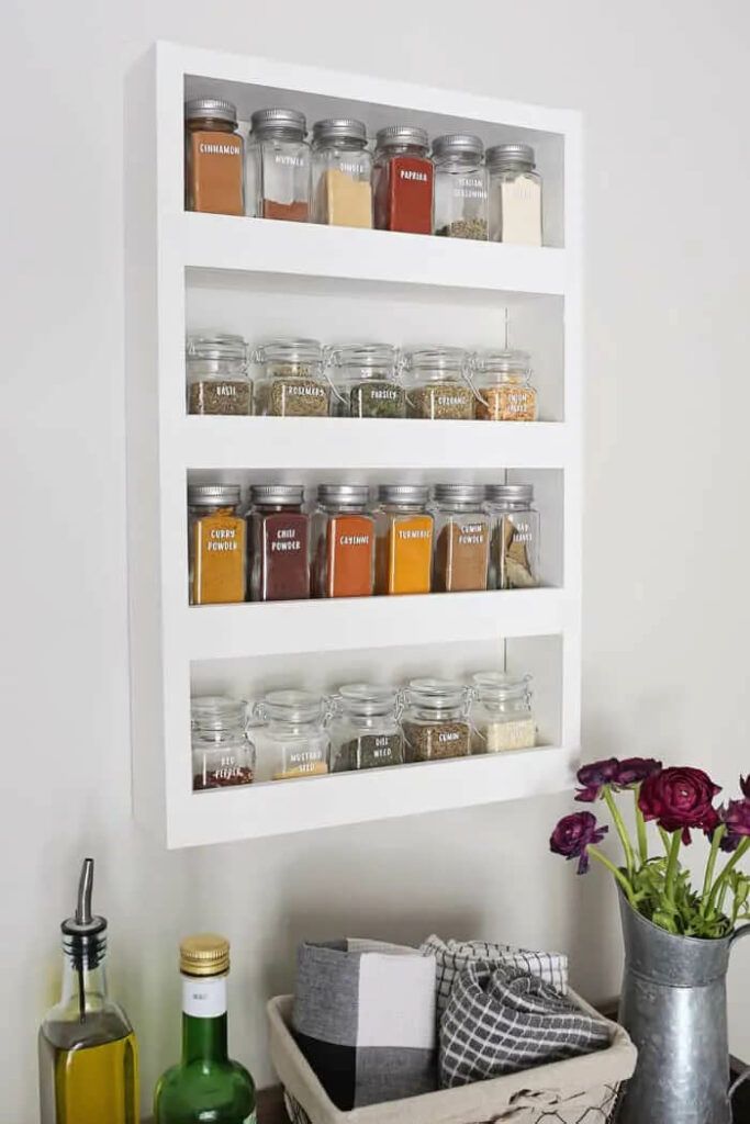 White Wall Spice Rack