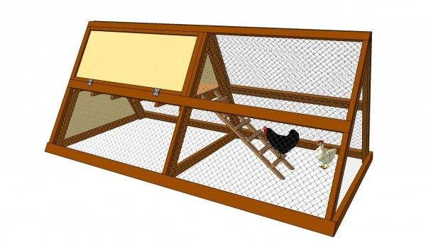Two-Level Chicken Coop With A Ladder