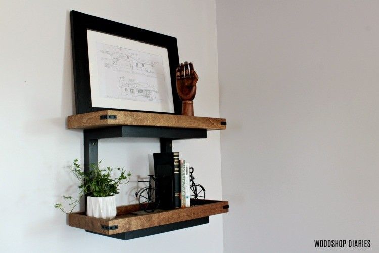 DIY Wood Wall Shelves From Scrap Wood