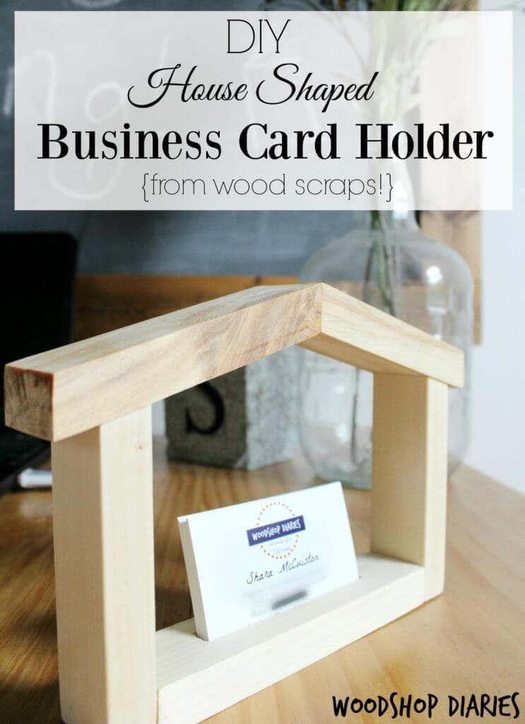 DIY House Shaped Business Card Holder