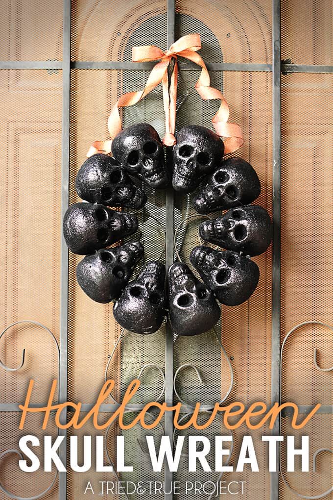 Halloween Skull Wreath