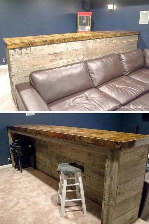 homem caverna DIY Madeira Pallet Bar