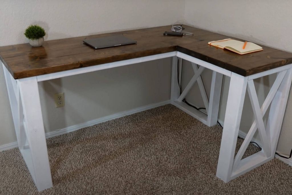 39 Diy L Shaped Desk Plans And Ideas, Wood L Shaped Desk Plans