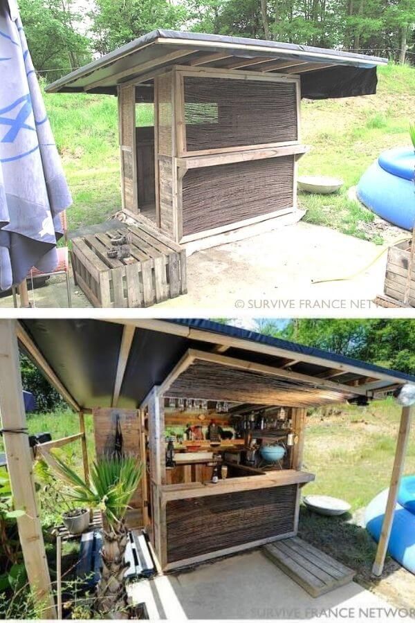 43 Diy Pallet Bar Plans And Ideas You, How To Make An Outdoor Bar