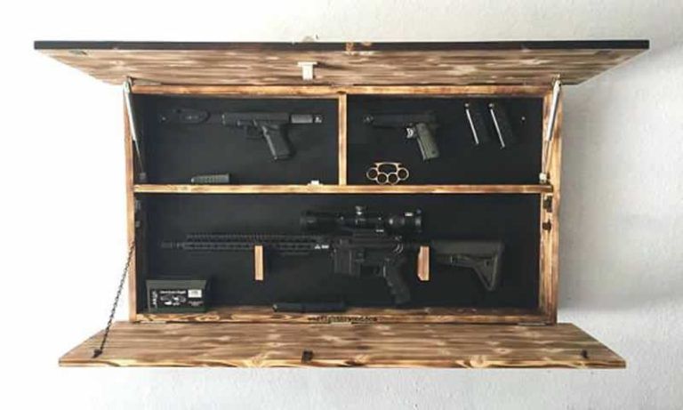 24 DIY Wood Gun Cabinet Plans To Safety Store Your Guns