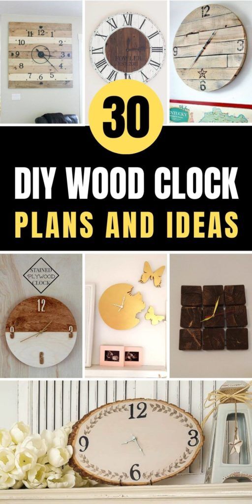 30 DIY Wood Clock Plans and Ideas You Can Build